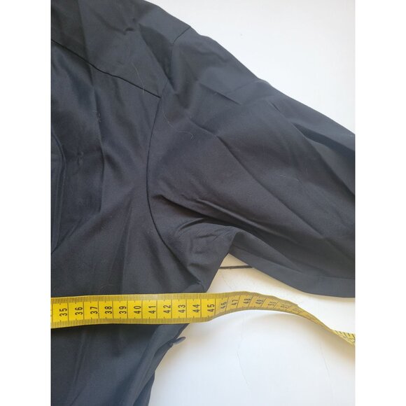 Nordstrom Cynthia Steffe Black Rolled Sleeve Tie Bow Detail Knee Length Dress - Picture 9 of 11